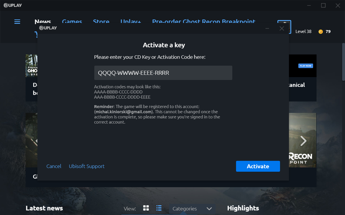 uplay keys