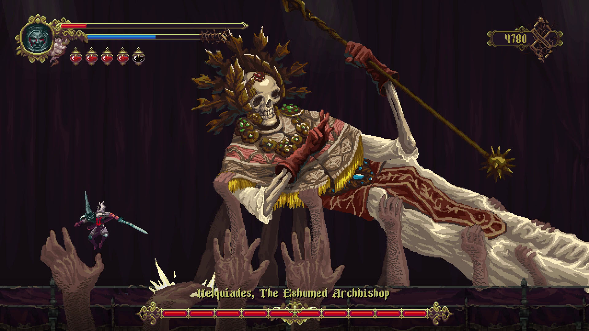 One of the bosses of Blasphemous