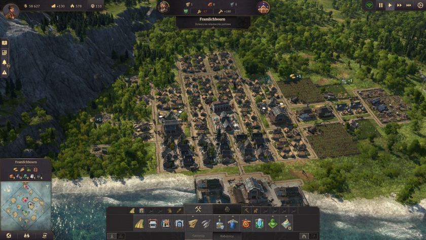 Anno 1800 - Early stage of developing city