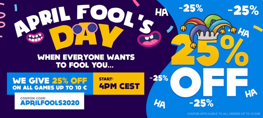 April Fool's Day logo by gamivo