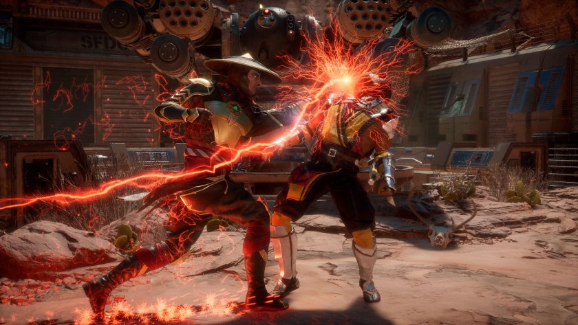 Mortal Kombat 11 fighting scene