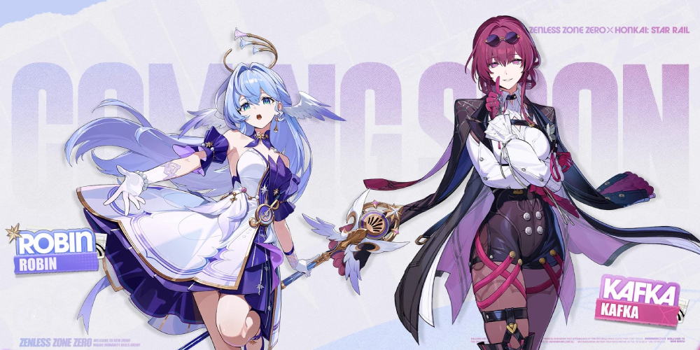 Robin and Kafka from Honkai: Star Raile coming into Zenless Zone Zero